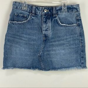 Zara TRF Collection Distressed Mini Skirt Size Small
